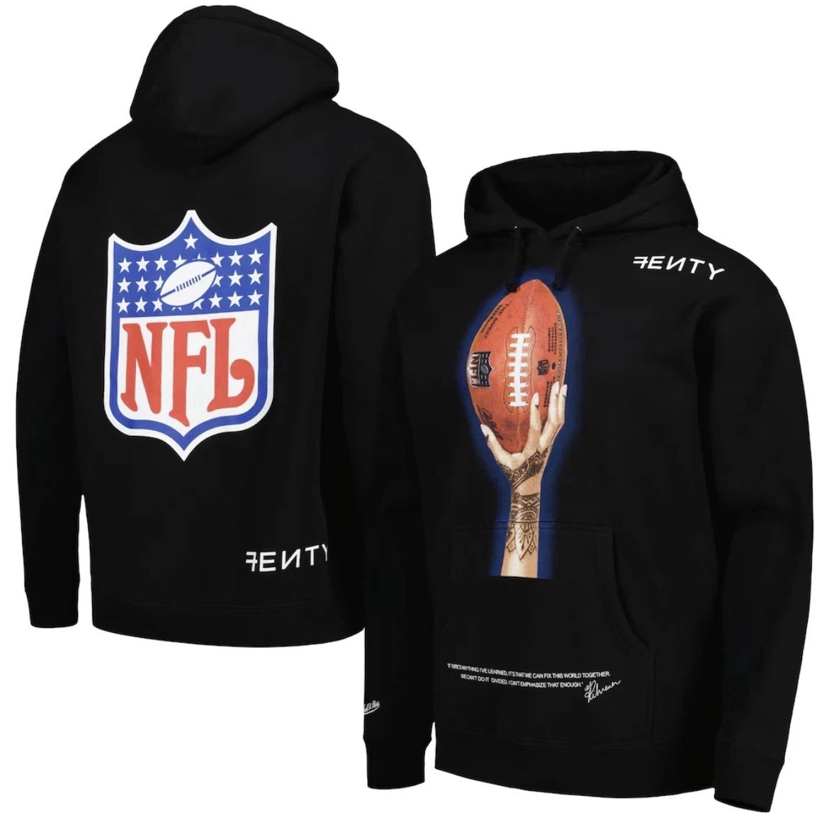 FENTY x Mitchell & Ness Super Bowl LVII Pullover Hoodie Sweater Size Small NFL