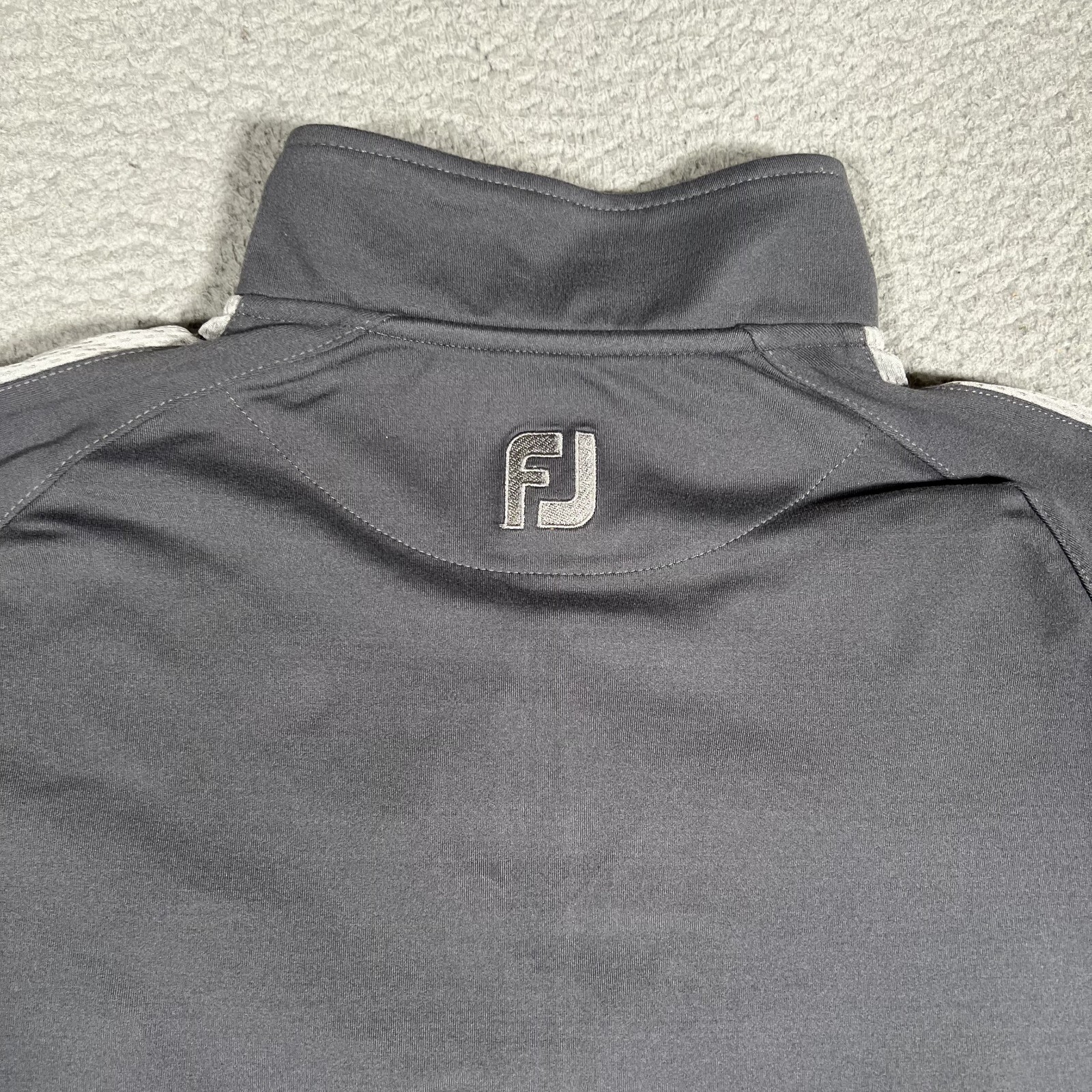 FootJoy Sweater Mens Medium Gray 1/4 Zip Golf Pullover Casual Preppy Sherwood CC