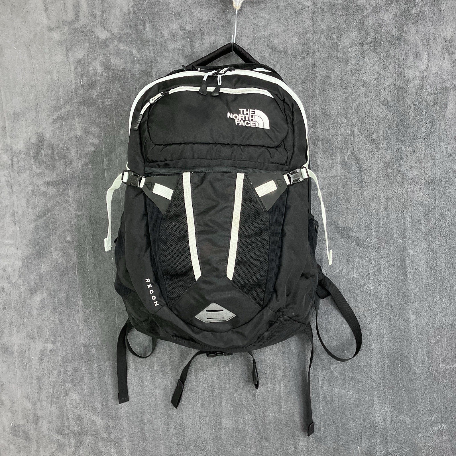 The North Face Recon Backpack Black Laptop Hiking Day Book Bag Padded Bookbag