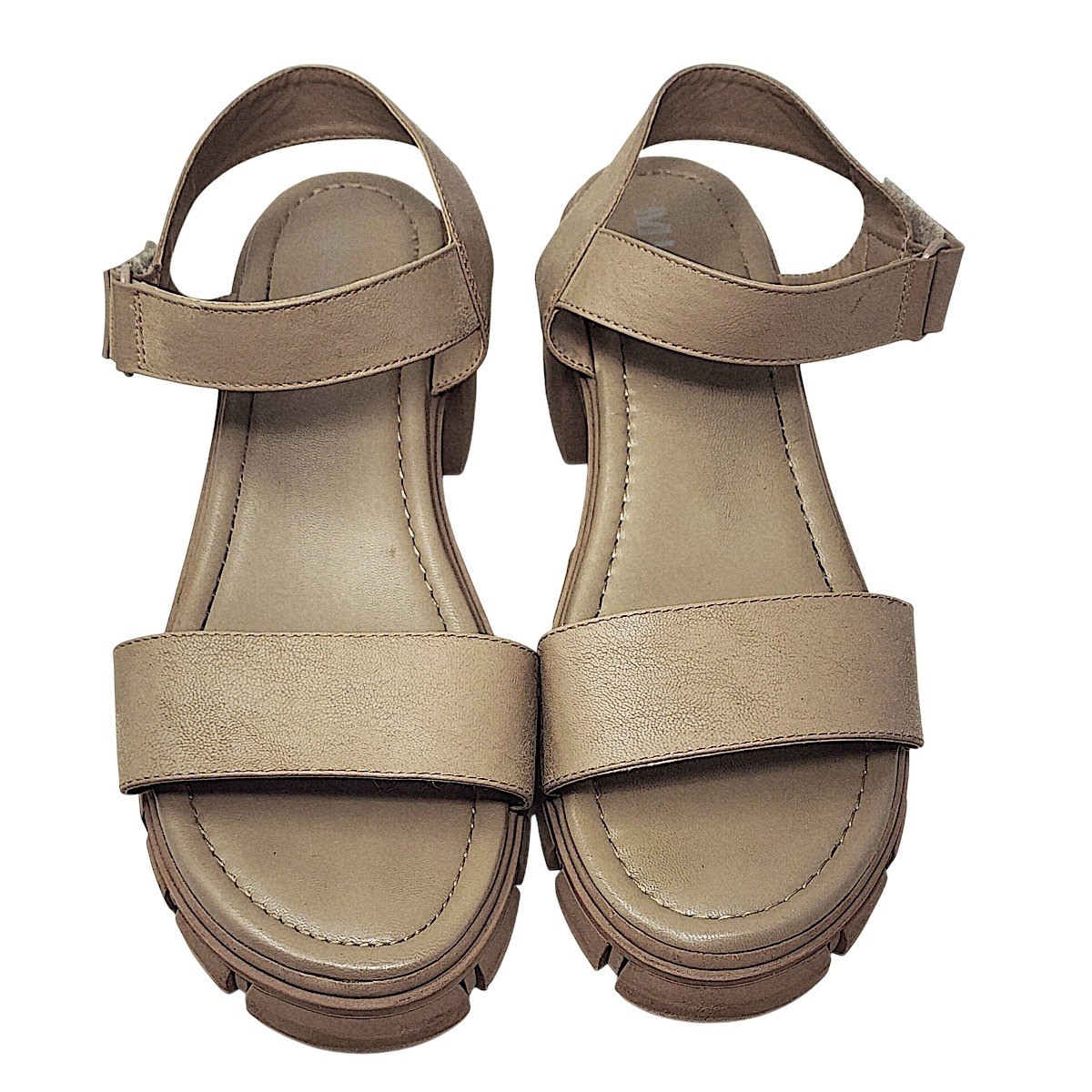 MIA Sandals 10 Wom Skyler Taupe Chunky Lug Sole Platform Block Heel Y2K Festival