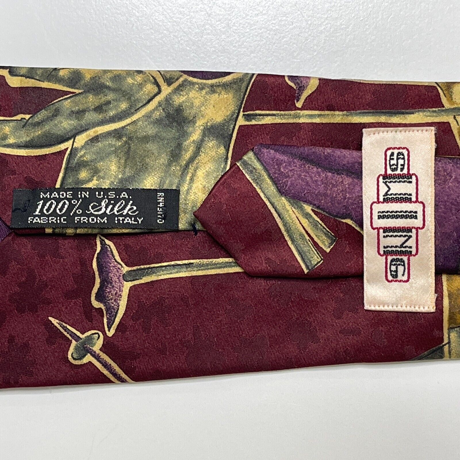 Swing All Silk Men’s Necktie Abstract Pattern Multicolor Casual Tie Made in USA