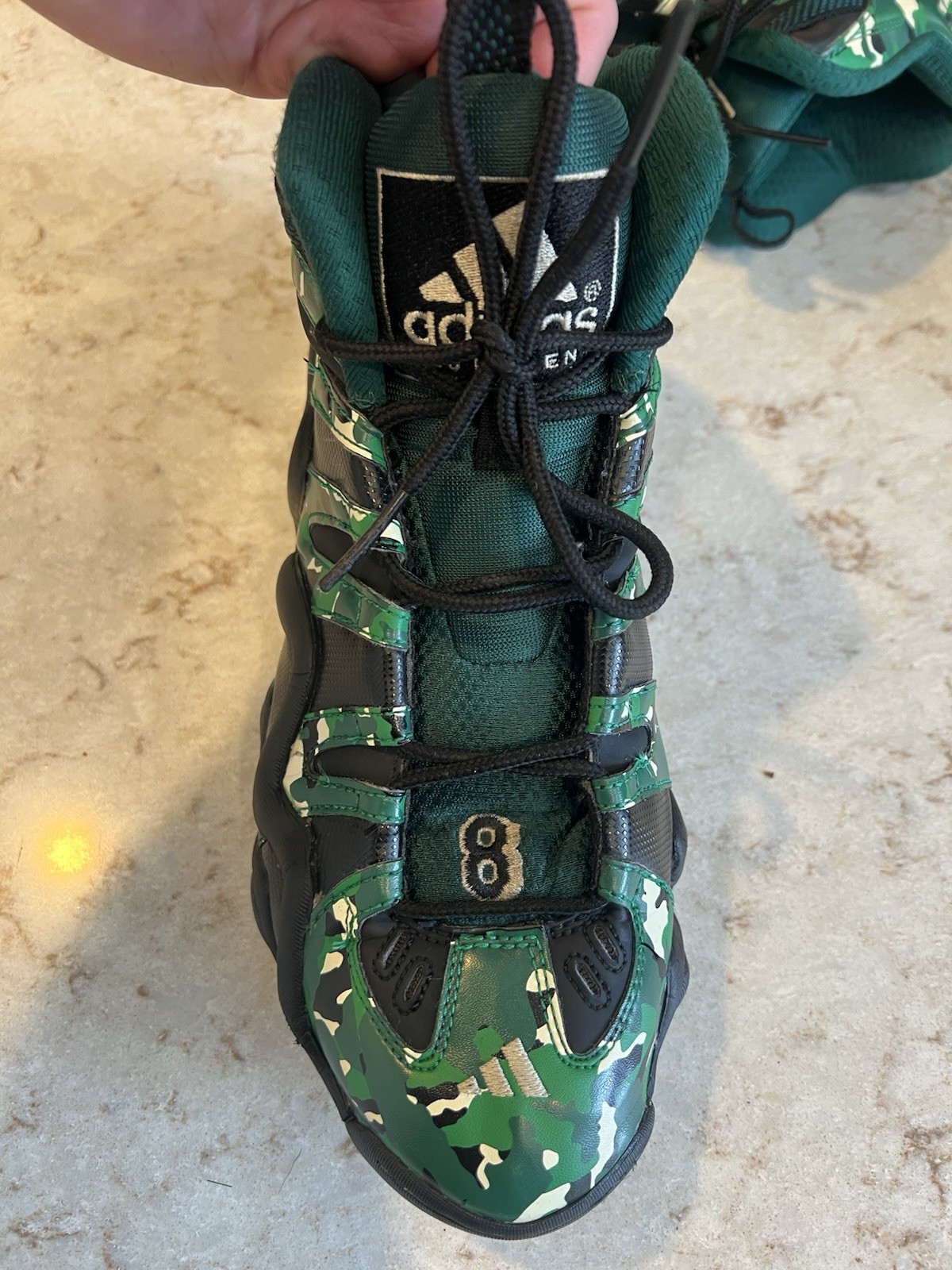 Adidas Crazy 8 Shoes Mens Size 11.5 Camo Green Basketball Sneakers Kobe G59054