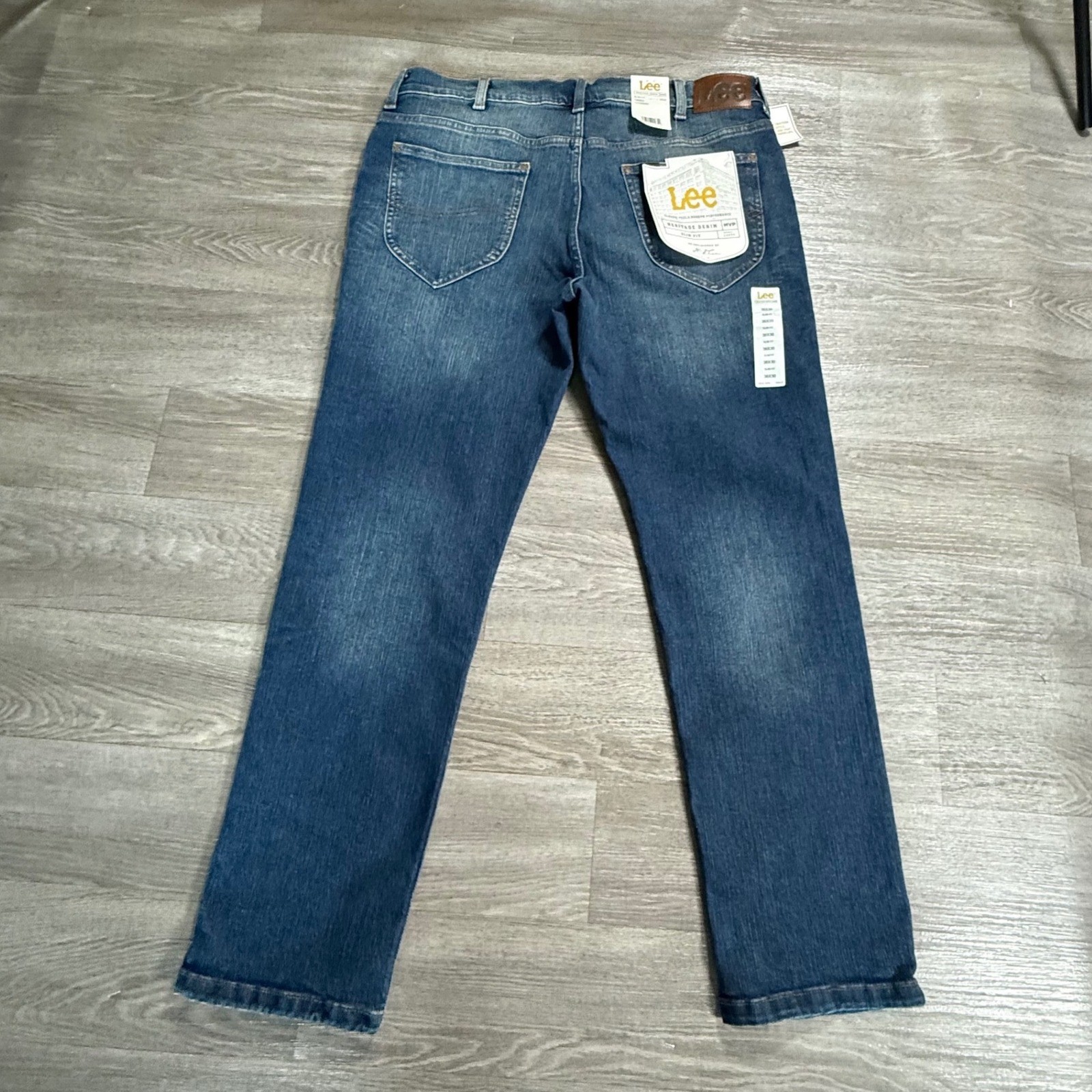 Lee Heritage Denim MVP Slim Fit Jeans Timber Medium Wash 36×30 112366083 Mens