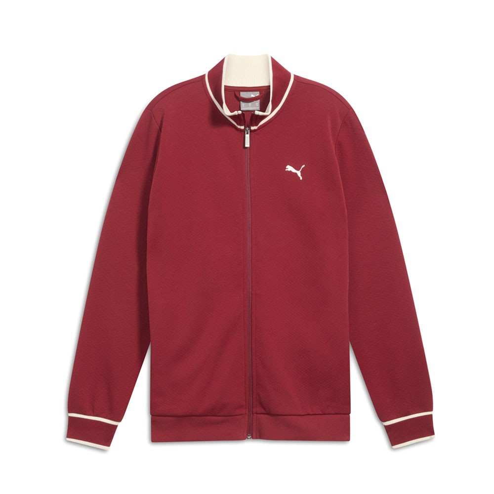 PUMA Vintage Sport Full Zip Track Jacket Mens Red Casual Athletic Outerwear 6846