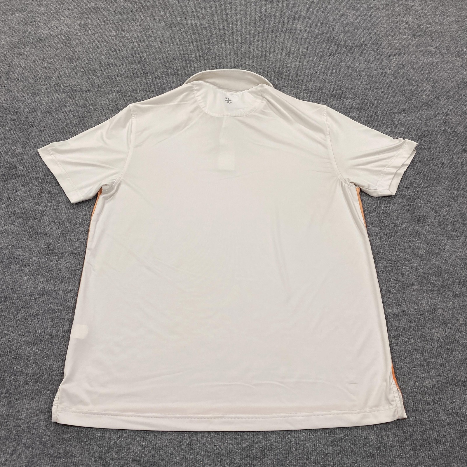 IZOD Polo Shirt Mens Medium Orange Polyester Elastane Stretch Golf Performance