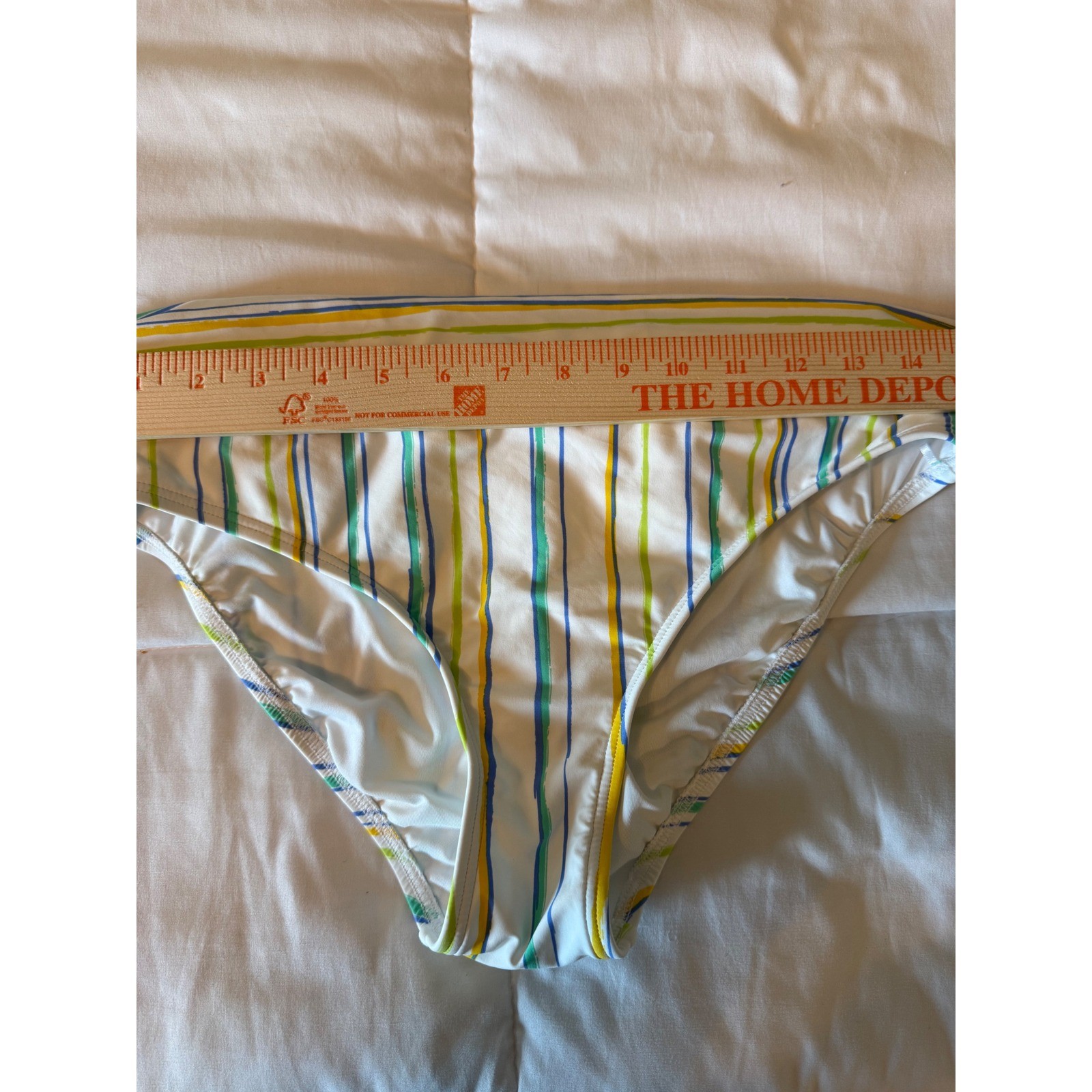 Swim Systems Multicolor Striped Tankini Top & Bikini Bottom Set 38DD C792