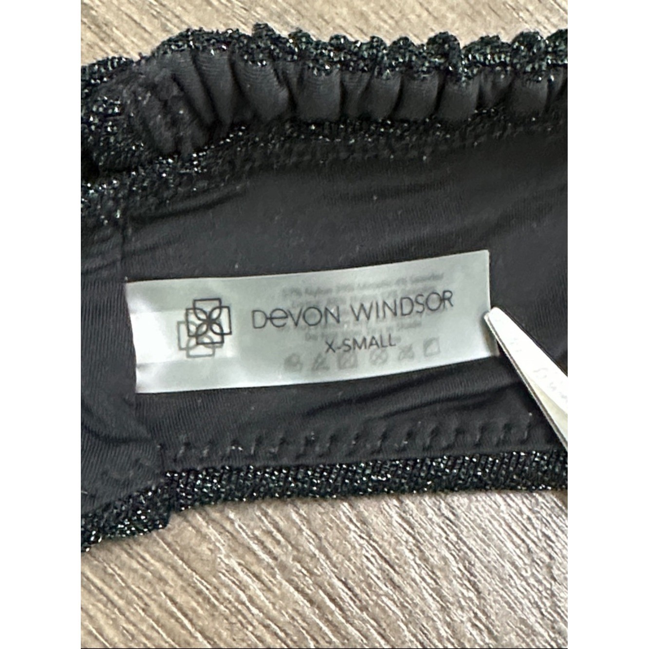 Devon Windsor Yara Shimmer Cutout One Piece Swimsuit Midnight Green Size XS
