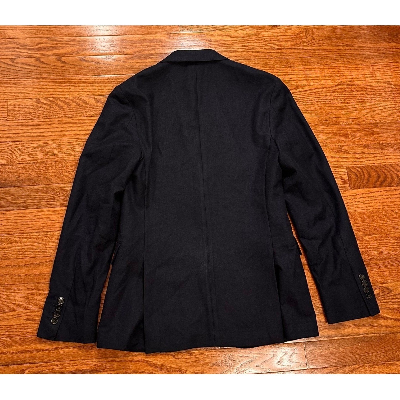 J.Crew Ludlow Blazer Mens 34S Slim Navy Moon Worsted Wool Cotton Unstructured