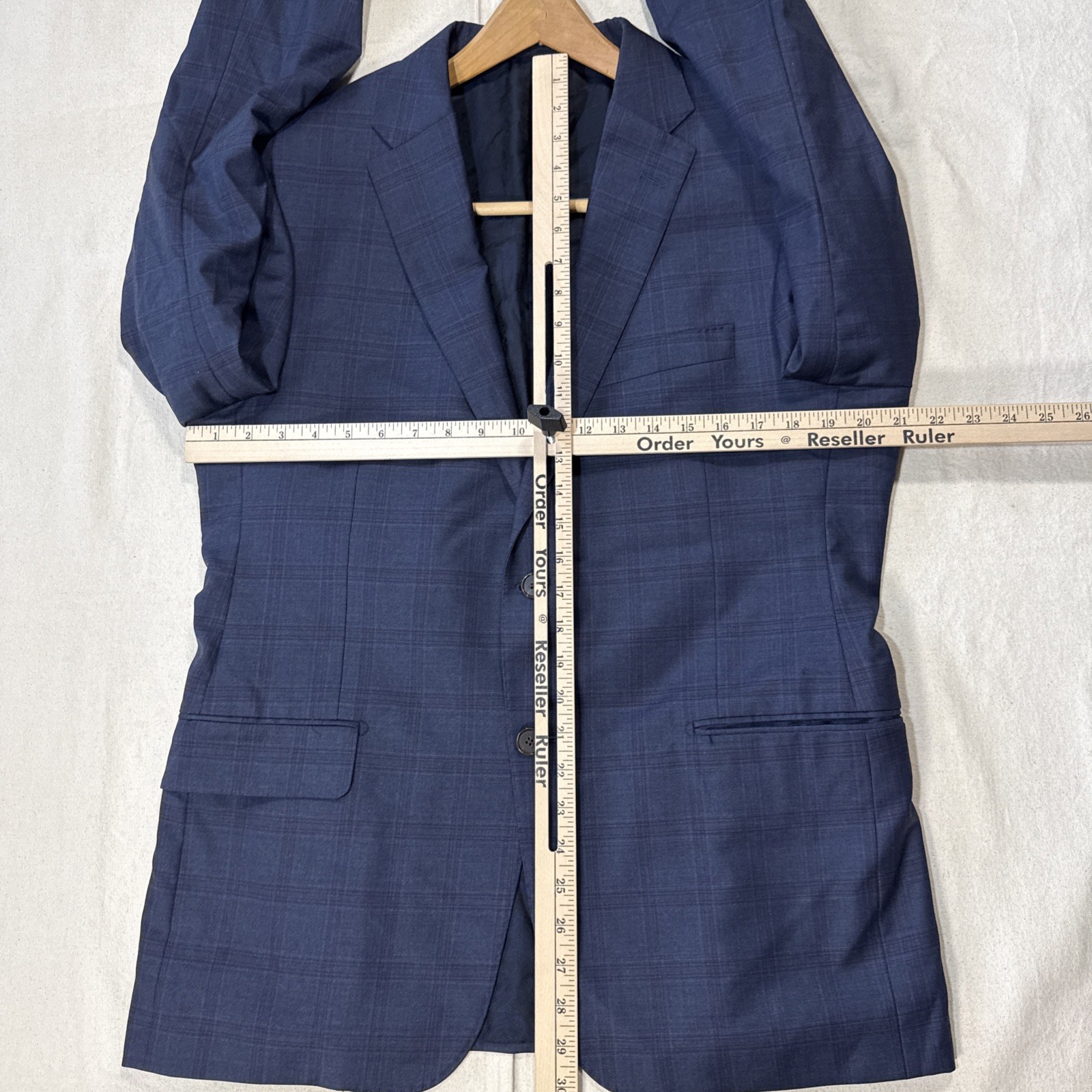 Hickey Freeman X Loro Piana 150’s Wool Men 2pc Blue Suit Size 42R Pant 36×30