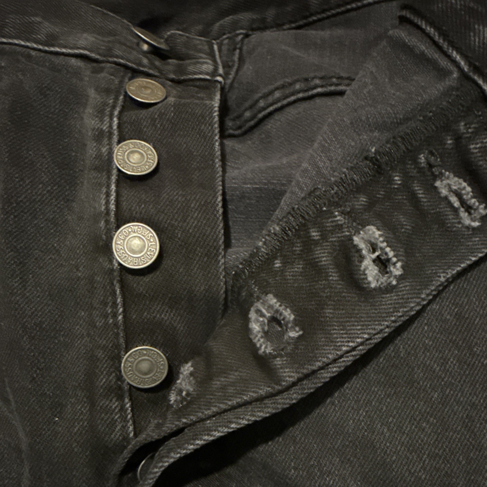 Levi’s Water Less Men’s Black Slim Taper Denim Jeans Mid Rise 5-Pocket