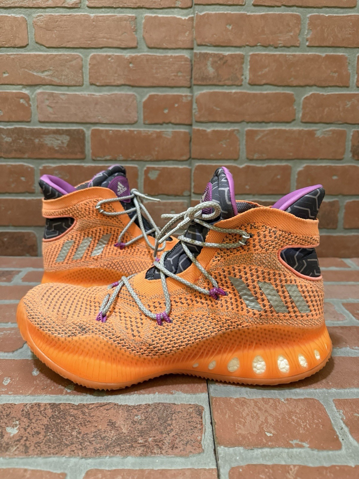 Adidas Crazy Explosive PrimeKnit size 14 basketball Shoes Sneakers GeoFit Orange