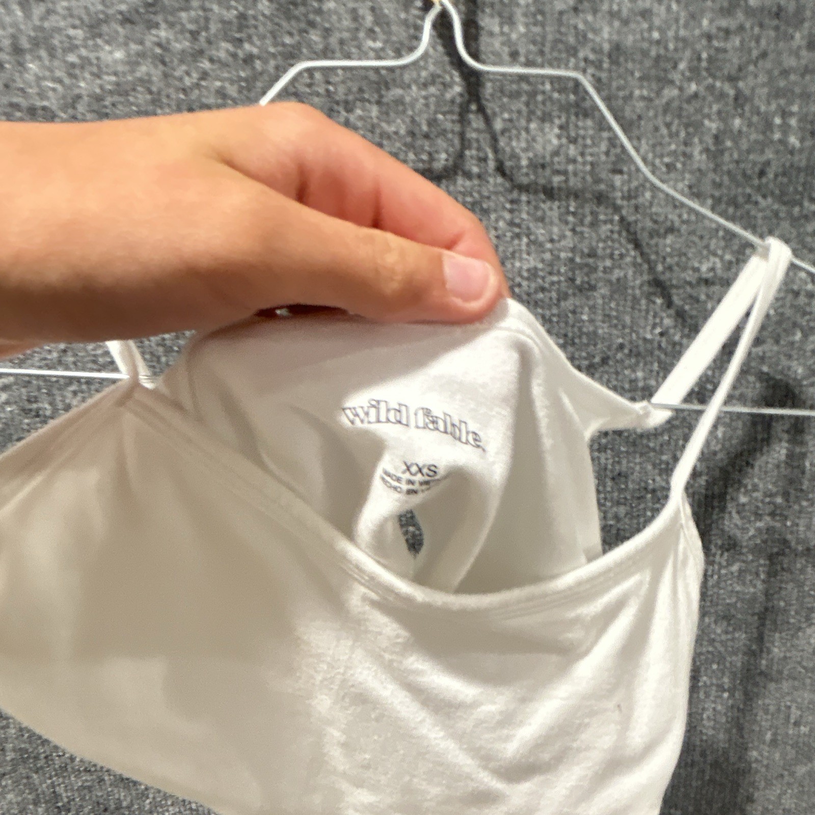 Wild Fable White Satin Cowl Neck Spaghetti Strap Cropped Cami Top XXS