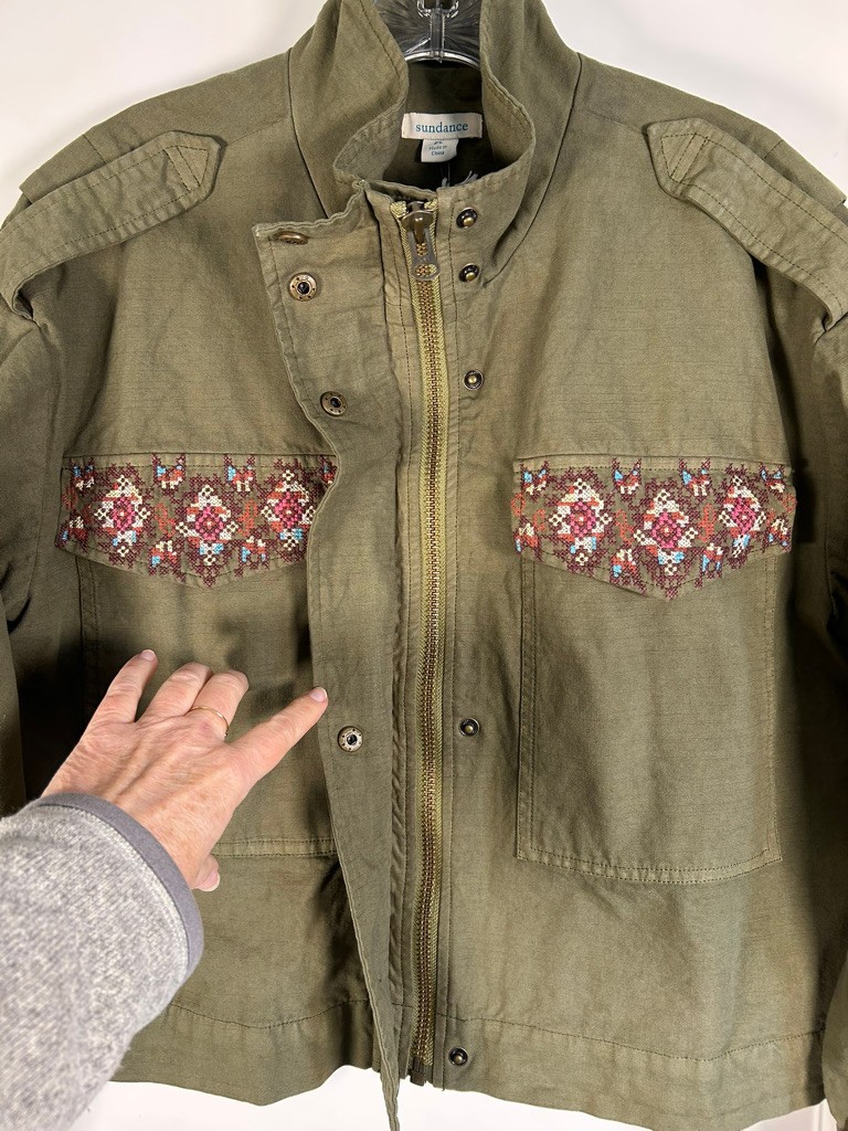 NWT Sundance Catalog Love and Soul Jacket Military Style Size PL
