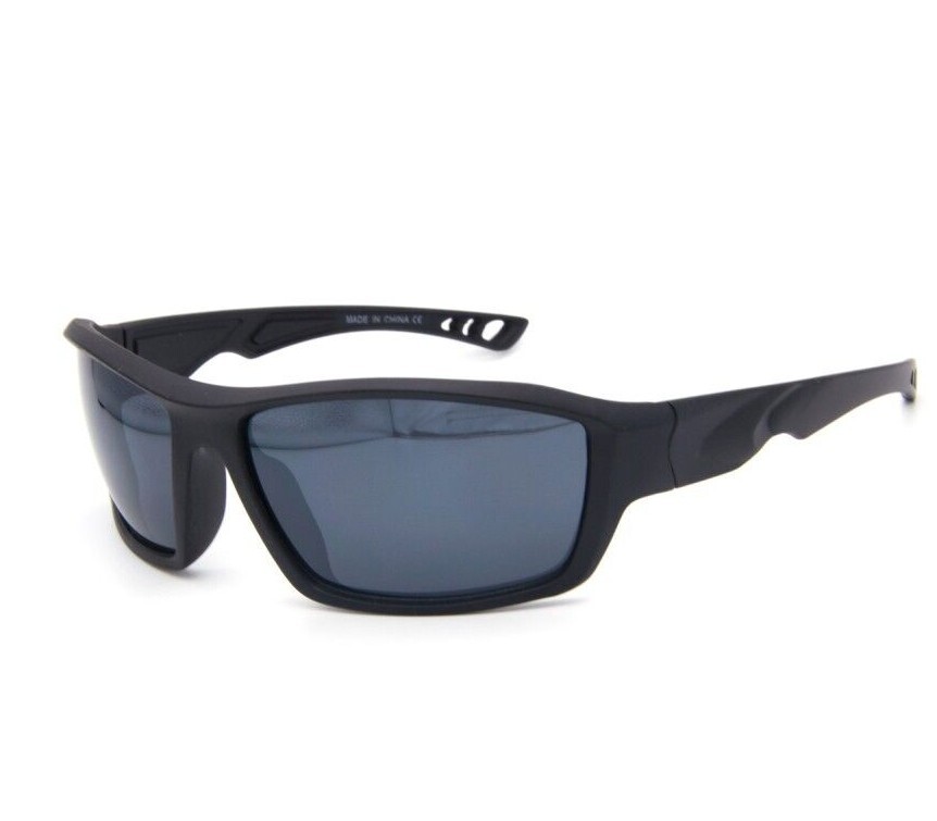 Driving Sunglasses Blue Mirror Lens Black Frame Classic Shades Confortable Sport