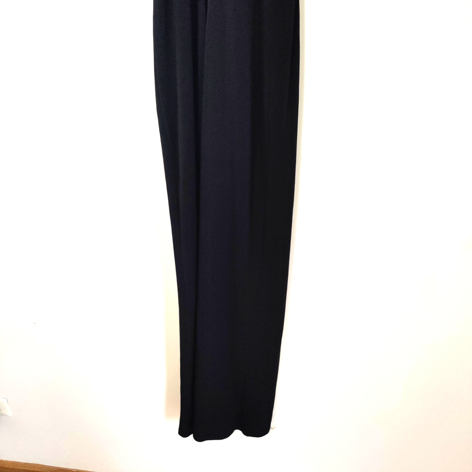 Formal Halter-Neck Cutout Bejeweled Black Prom Sexy High Split Dress Y2K Women 3