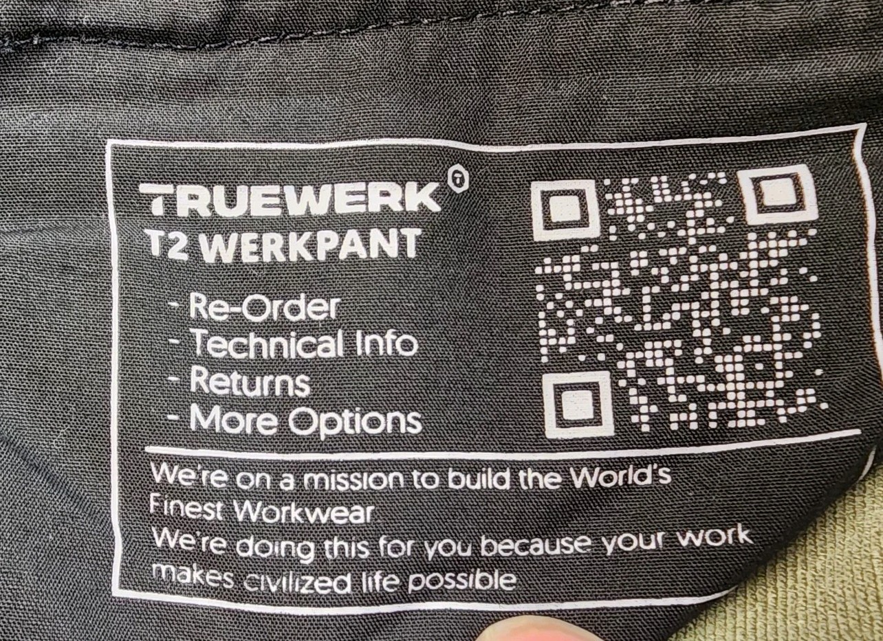Truewerk Mens Sz 36×32 Utility Cargo T2 Werkpant Green Tactical Pants Stretch