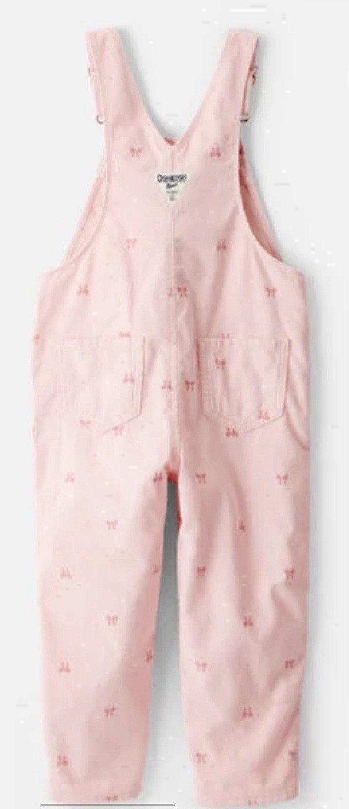 Oshkosh B’gosh Toddler Girl Bow Print Corduroy Overalls – Pink 5T