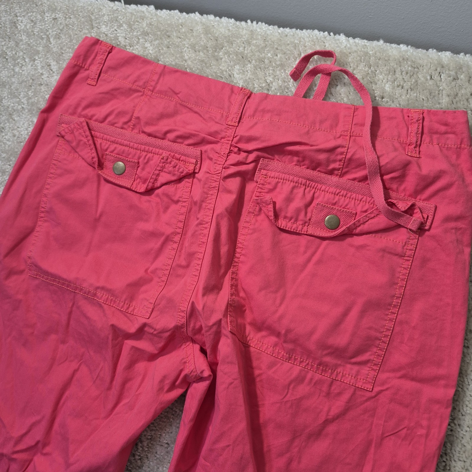 Sundance Rippling Tides Pants Womens Medium Petite PM Pink Utility Outdoor Beach