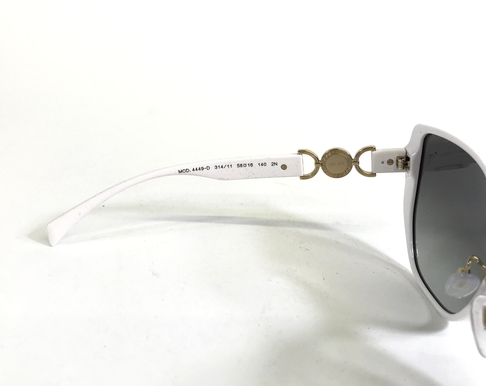 Versace Sunglasses MOD.4449-D 314/11 White Butterfly Frames Gray Gradient Lenses