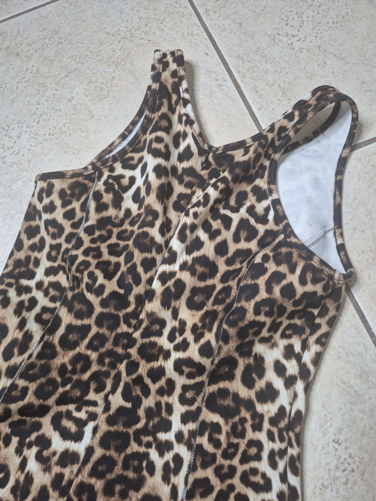 Sugar + Lips Leopard Print Sleeveless Dress