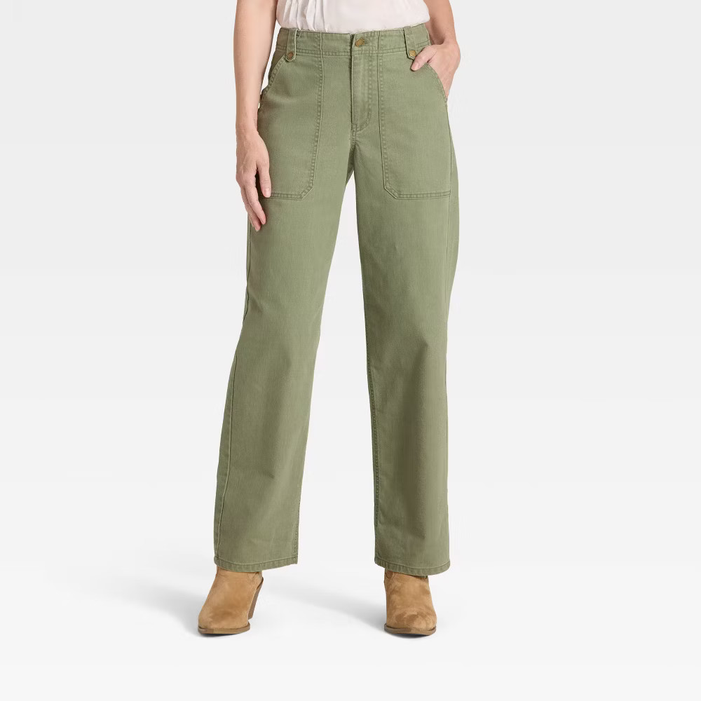 Universal Thread Women Mid-Rise Relaxed Cargo Pants – Green