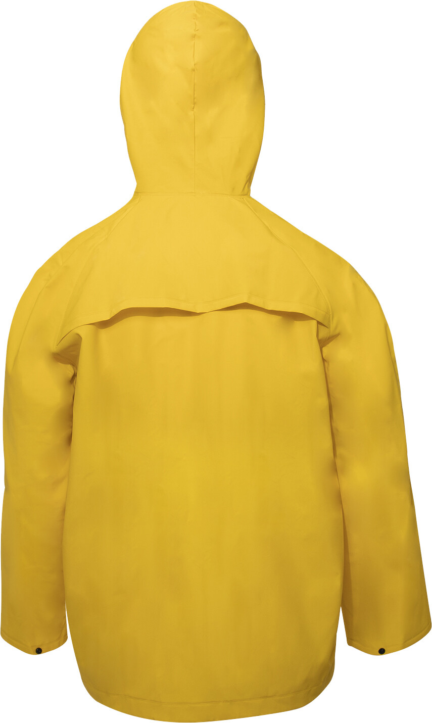 Yellow Heavy Duty Waterproof Rain Jacket Heavy Duty PVC Hooded Rain Jacket