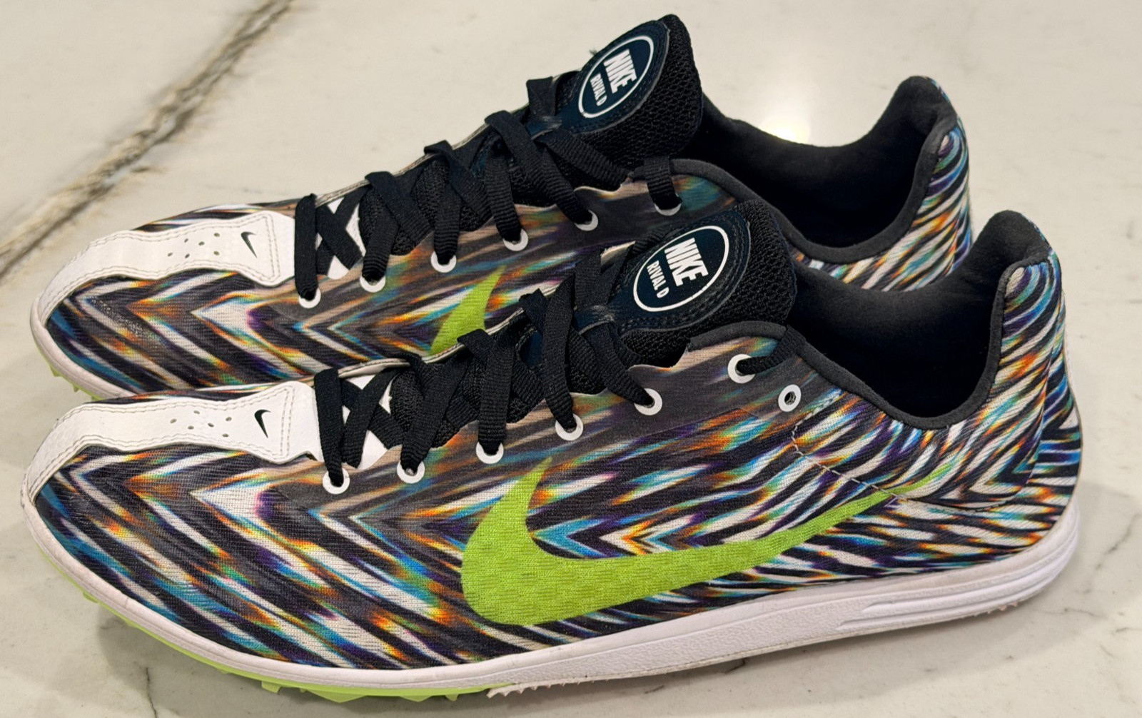 Nike Zoom Rival D 8 Men’s Track Spikes SZ 10 Multicolor Chevron – 616310-170