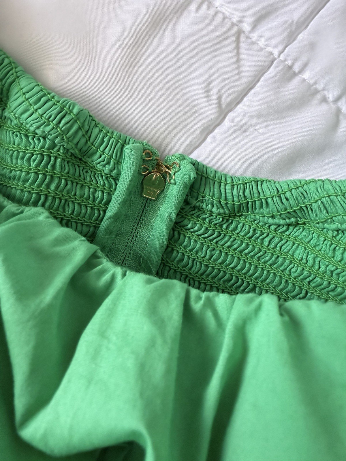 Lilly Pulitzer Nastia Short Sleeve Cotton Dress vibrant Spearmint green Sz 2
