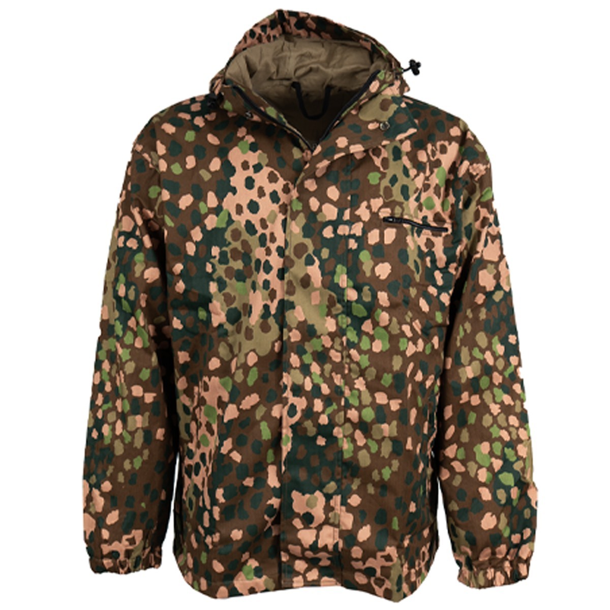 Pea Dot Camo Summer Anorak Full Zip – Cotton Lined Military Hooded Style Jacket