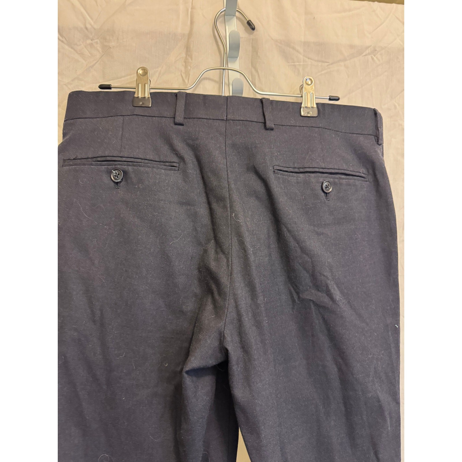 Perry Ellis Portfolio Suit Mens 40R Slim Fit Navy Blue Jacket 34×32 Pants