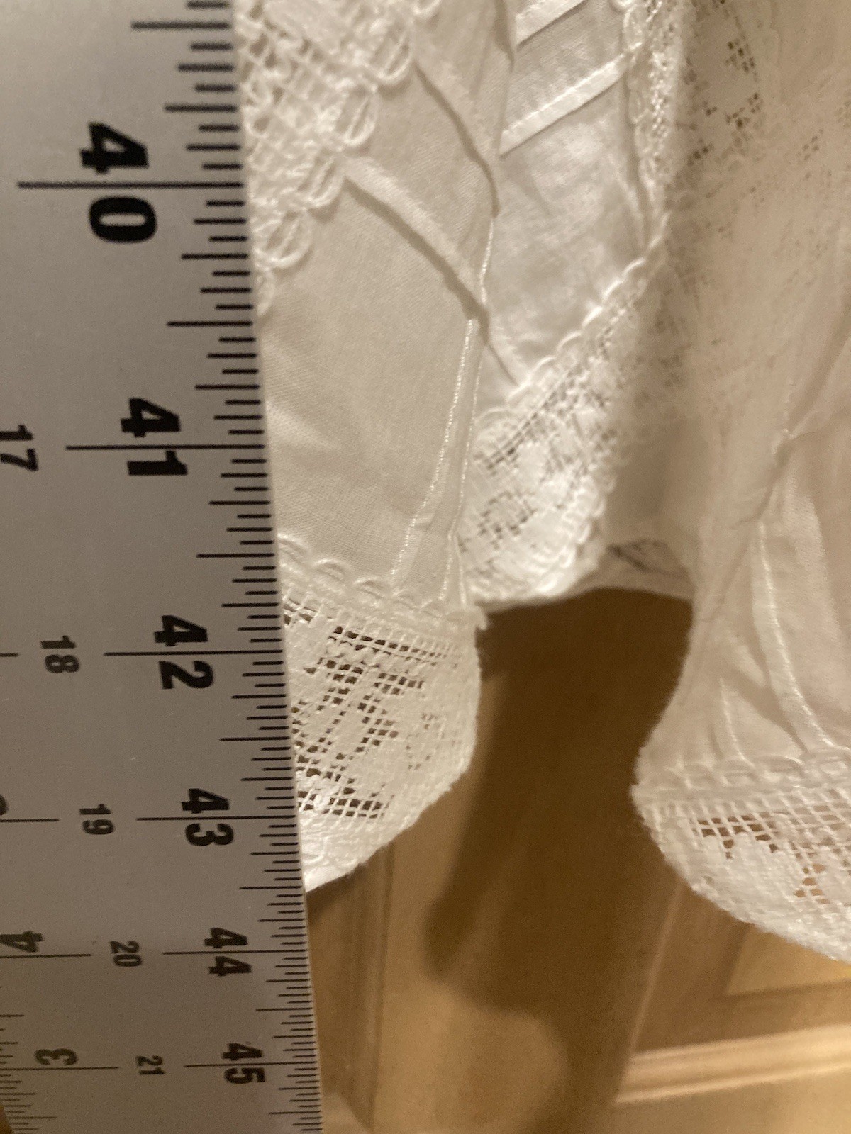 Zimmermann 0 Small Maxi Dress Lace Ruffle Long Sleeves NO LINING