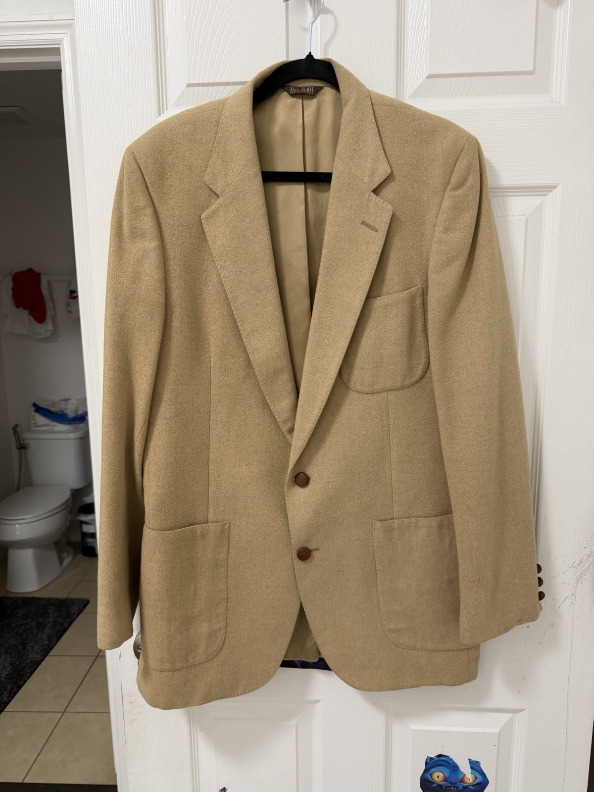 Vintage Camel Hair Blazer 100% Camel Hair Tailored Jacket Classic Luxury Beige