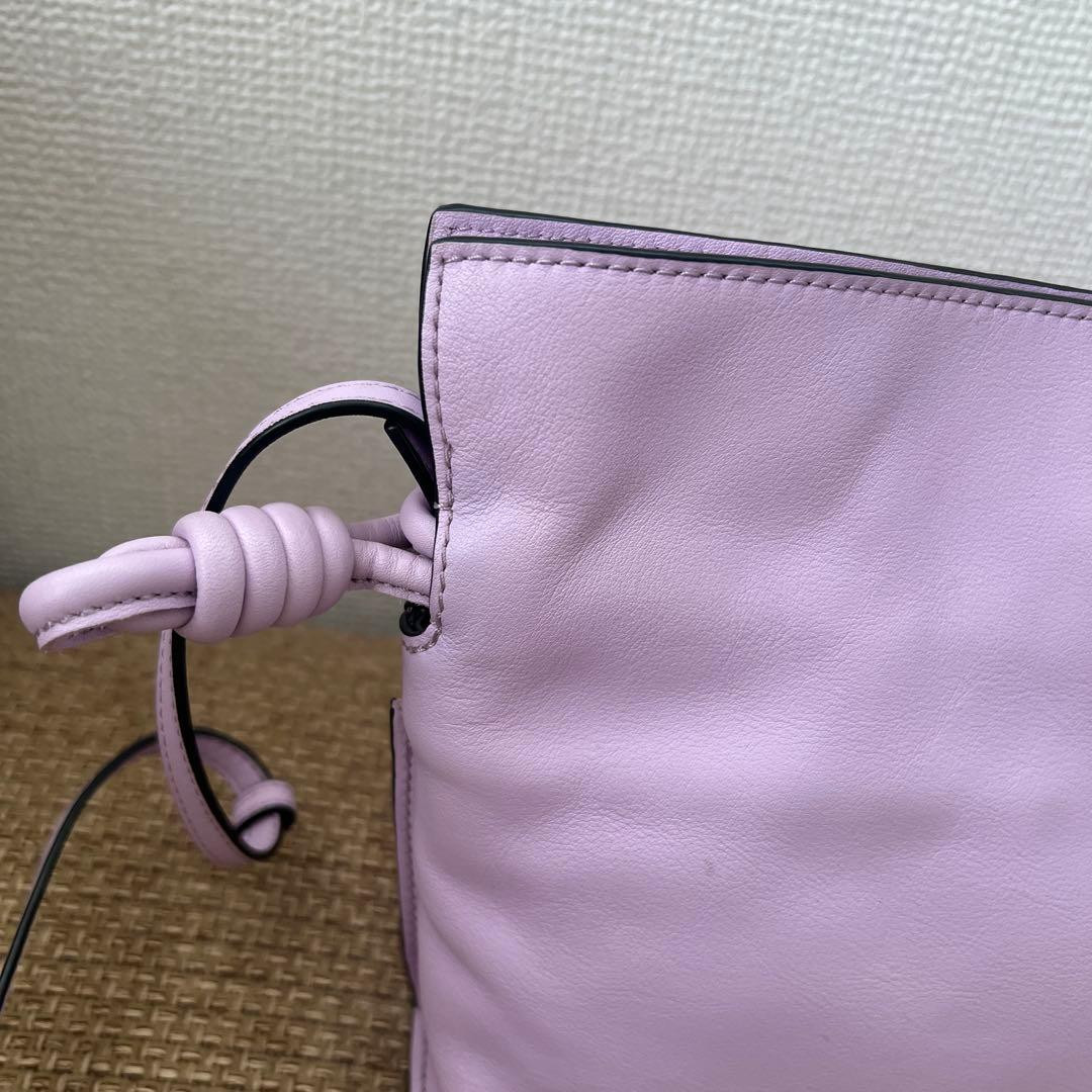 Loewe Mini Flamenco Purple Leather Clutch Shoulder Bag Chic Style