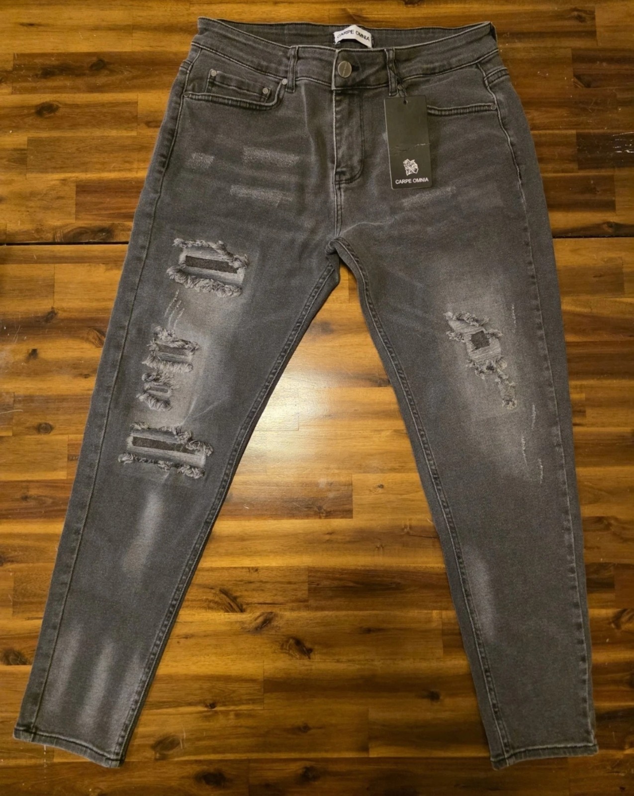 Carpe Omnia Stretch Fabric Cargo Pants Lifestyle Black JEAN size 32
