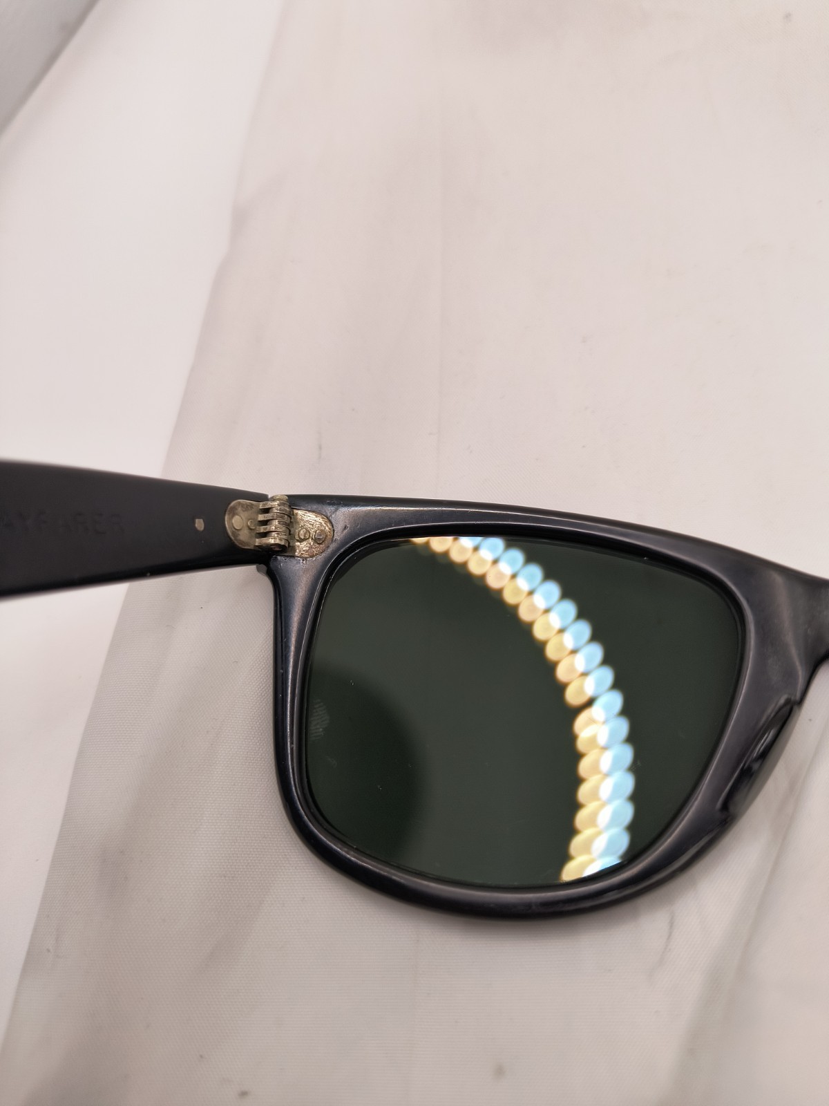 These are vintage B&L Ray-Ban L1723 Wayfarer sunglasses