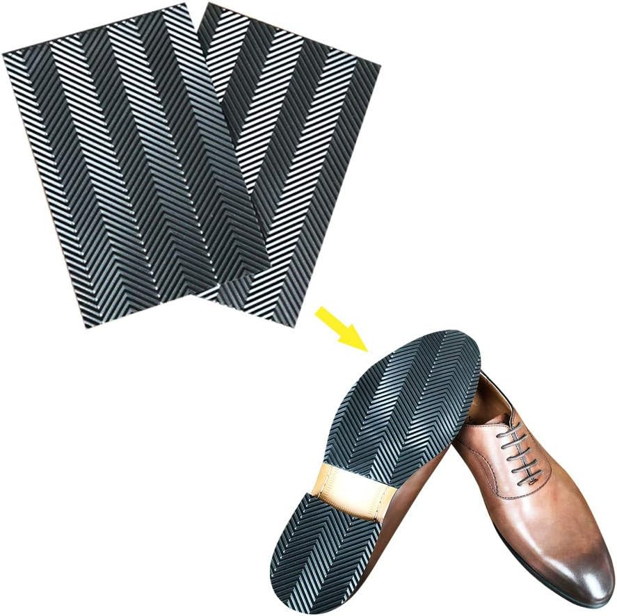 2 Pairs Shoe Sole Repair Rubber Sheets, Shoe Bottom Outer Front Sole and Heel…