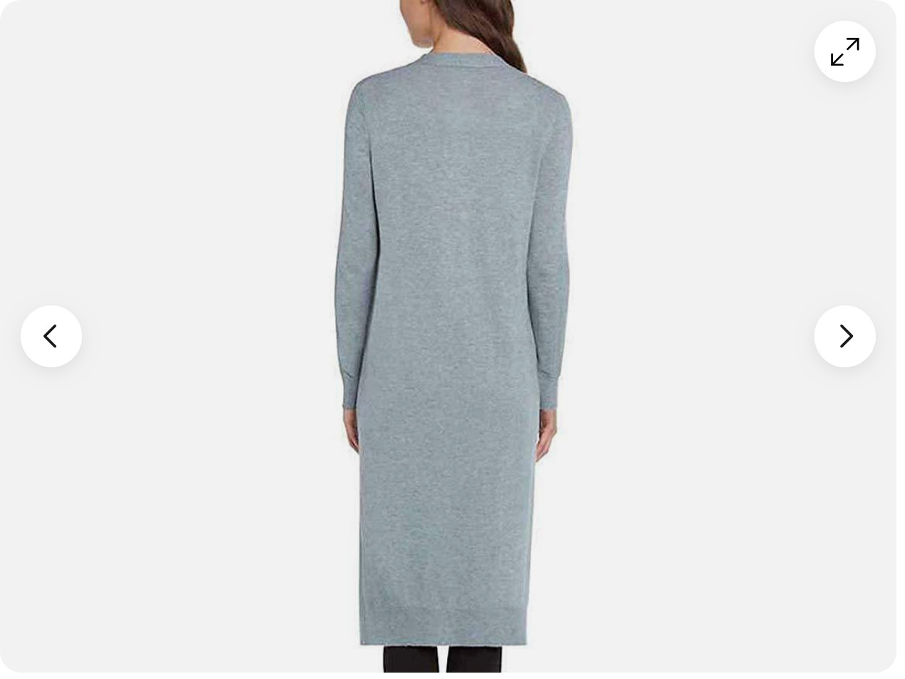 MATTY M Women`s Open Front Longer Length Cardigan Sweater(Heather Denim,XS)NWT