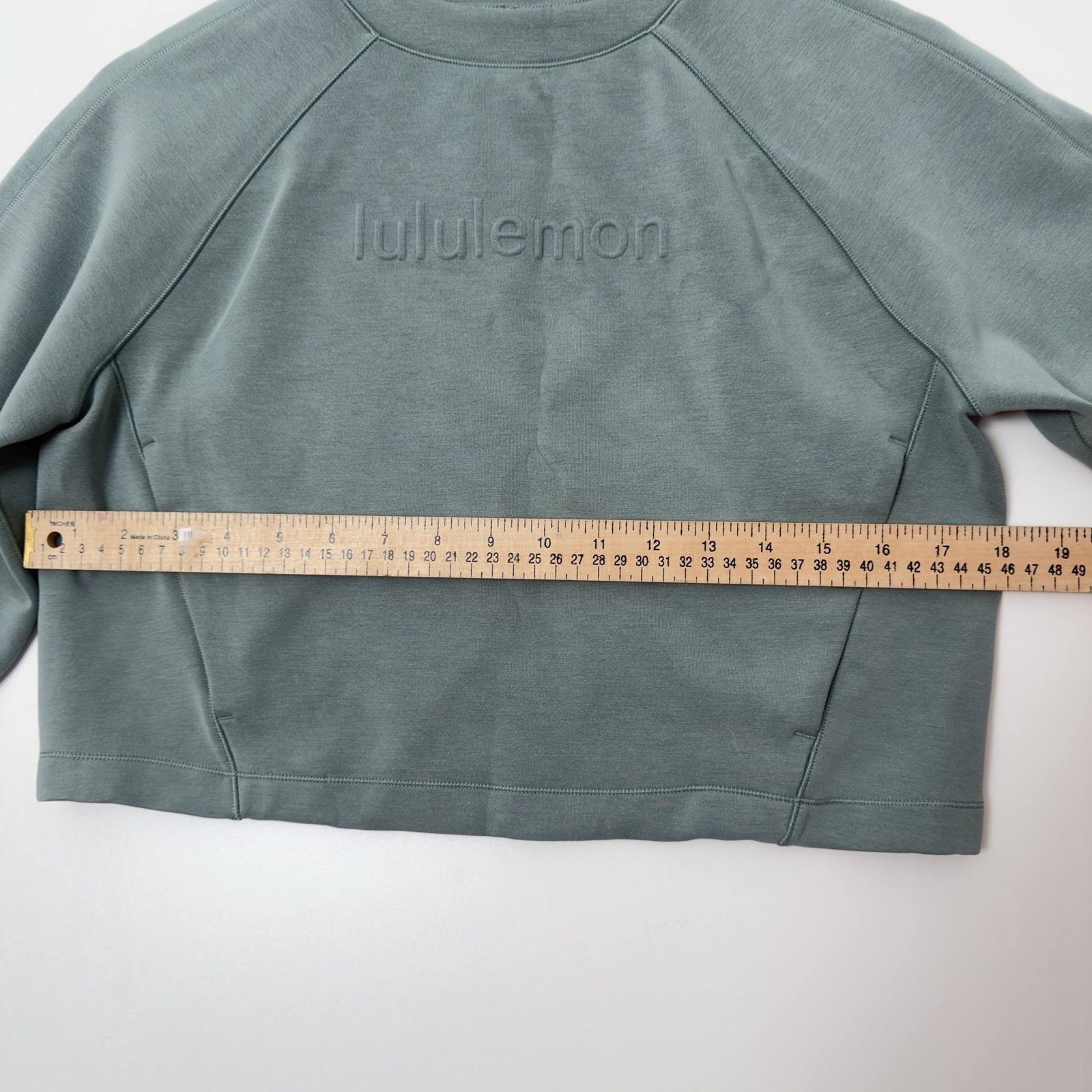 Lululemon Smooth Spacer Cropped Pullover In Crater Blue Size 0 Women’s EUC RARE