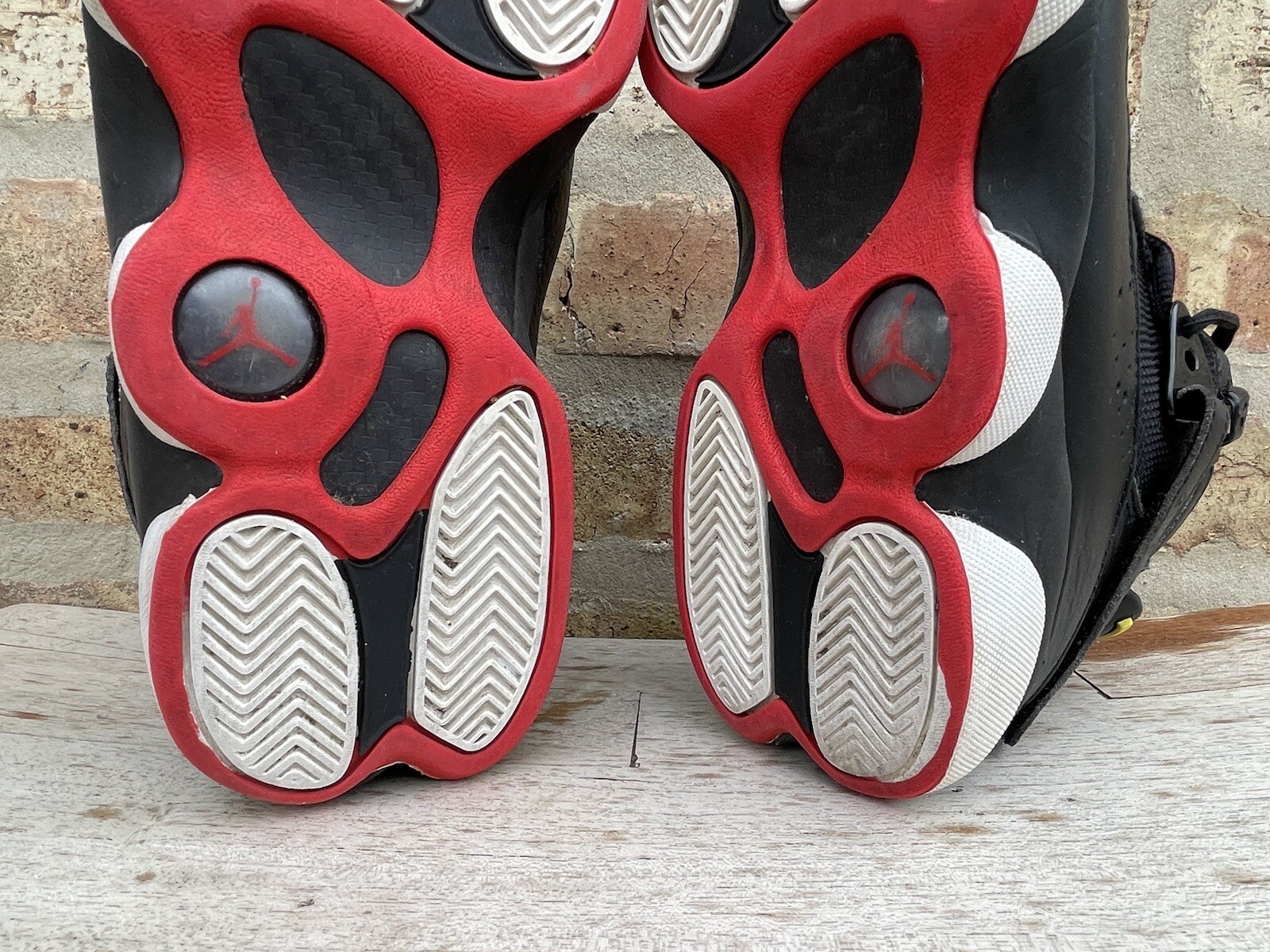 🔥 Nike Air Jordan 6 Rings • 322992-063 Black & Red Basketball Shoes Men Sz 8.5