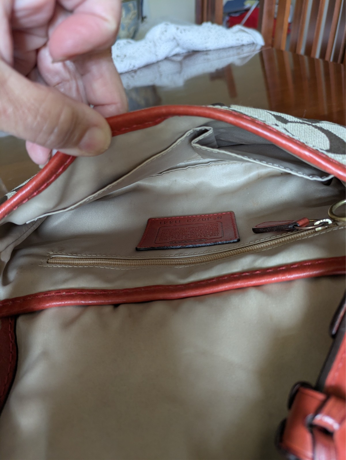 Coach Vintage Bleeker Canvas/ leather handbag