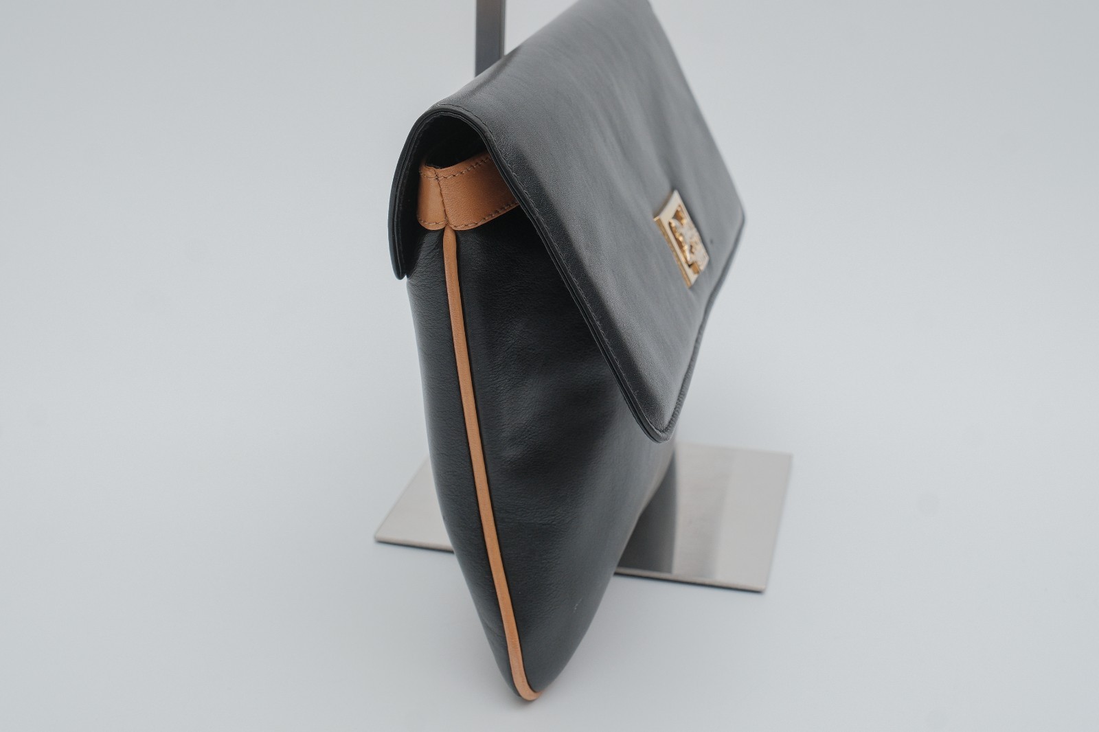 CELINE Clutch Hand bag Purse Horse Carriage Black