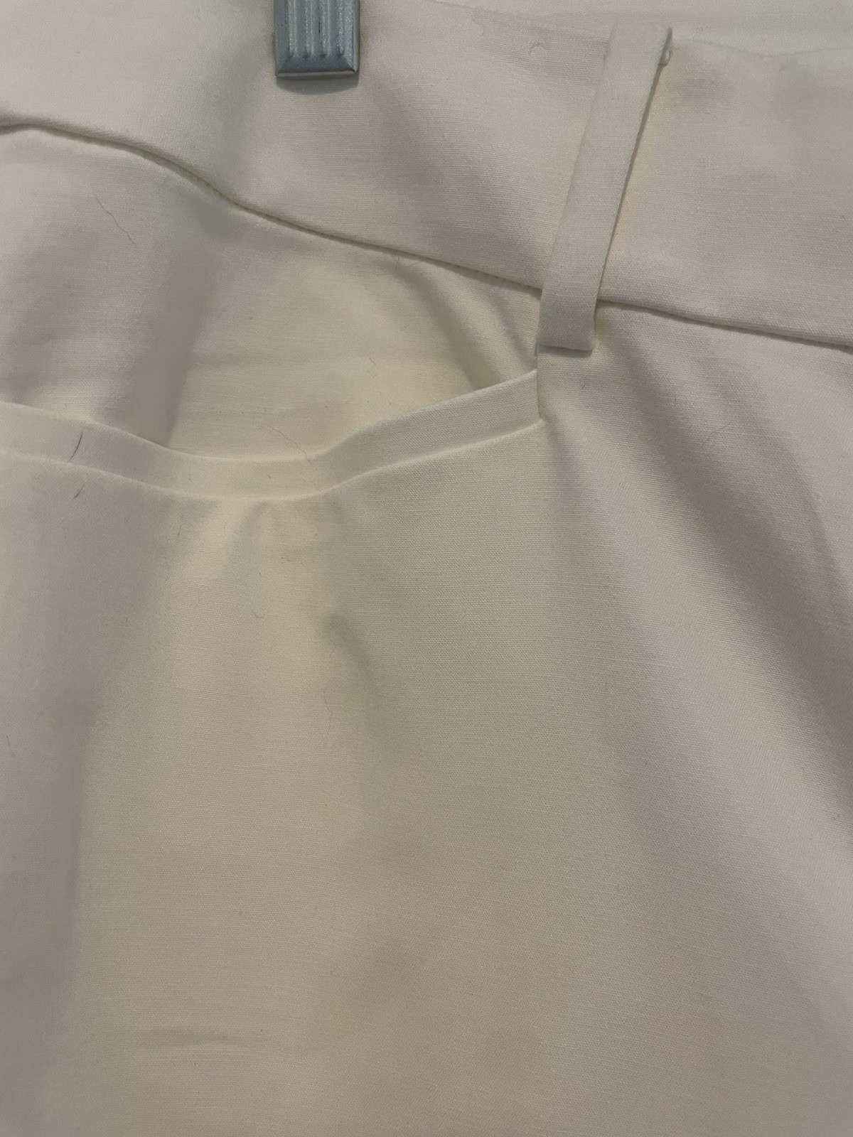 NWT LOFT Curvy Cropped Riviera Pant Sz 10 White Tailored Preppy Pockets Stretch