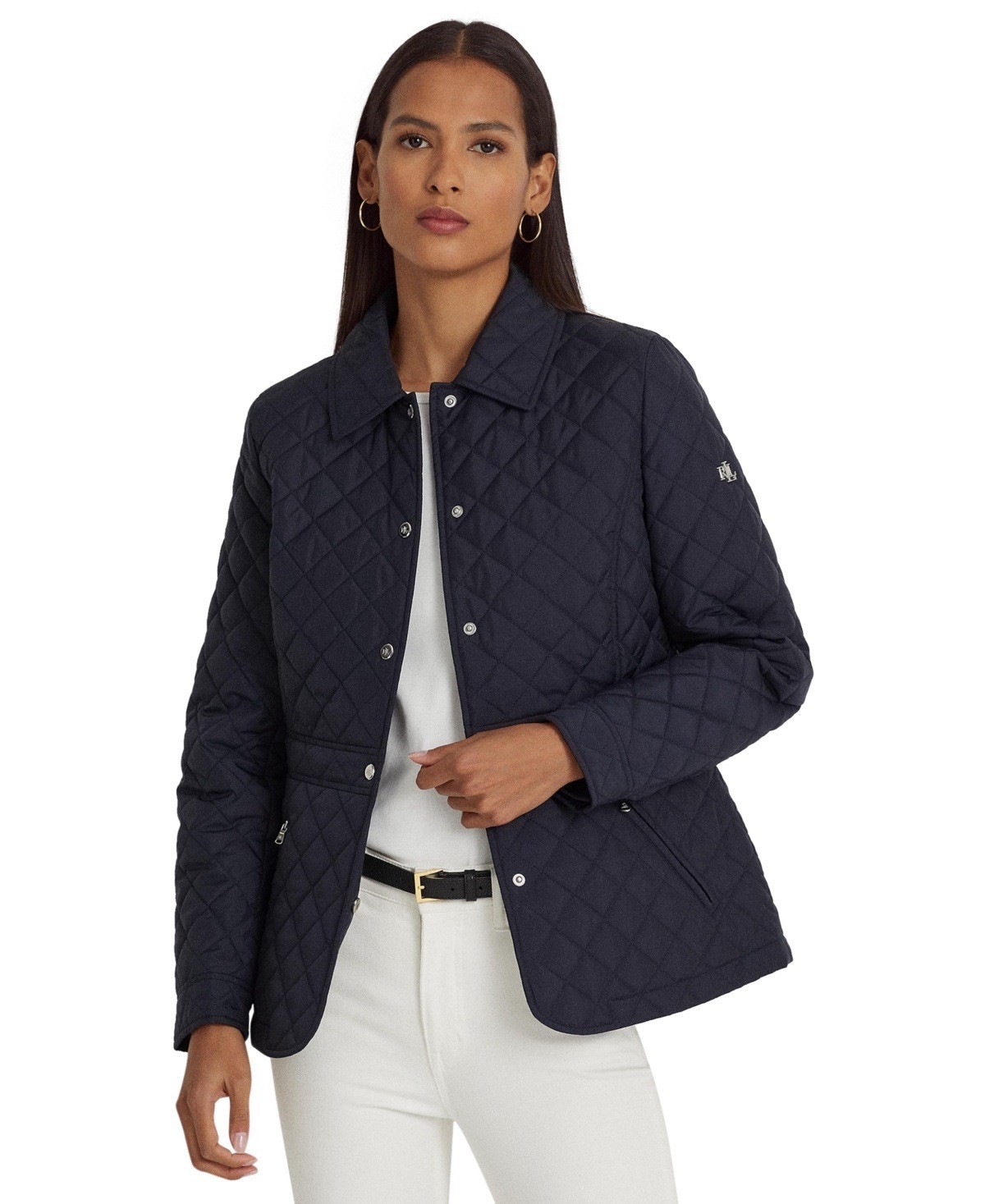 $190 Ralph Lauren Women’s Navy Quilted Coat Jacket/Size M