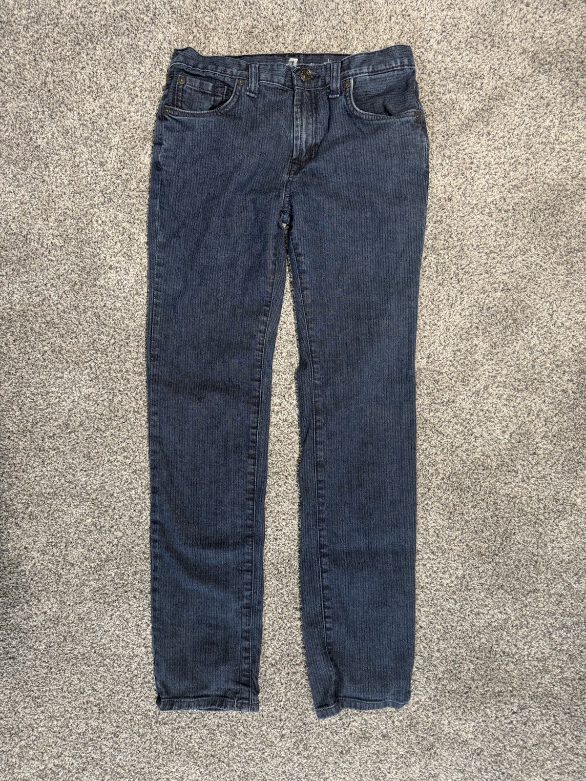 7 For All Mankind Girls Slimmy Jeans Size 12 – Railroad Pinstripe Herringbone