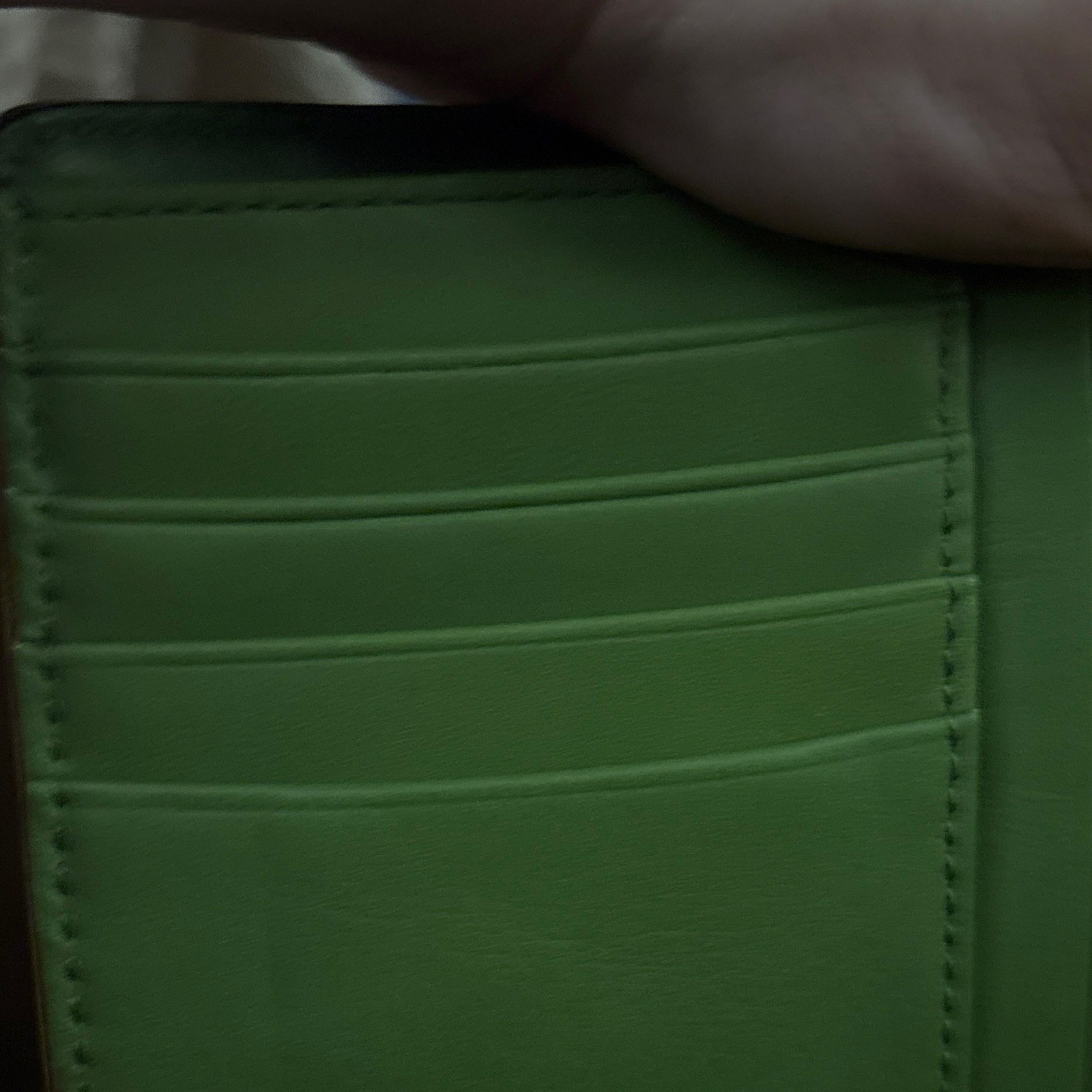 COACH Green/Beige Colorblock Bifold Wallet Turnlock Flap Zip Pocket ID