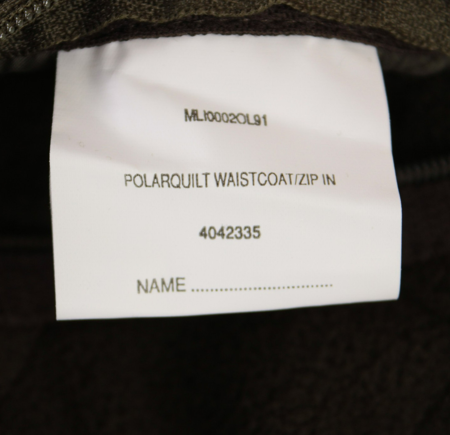 Barbour NWT 100% Polyamide Polar Quilt Waistcoat Size XS In Solid Greenish Brown