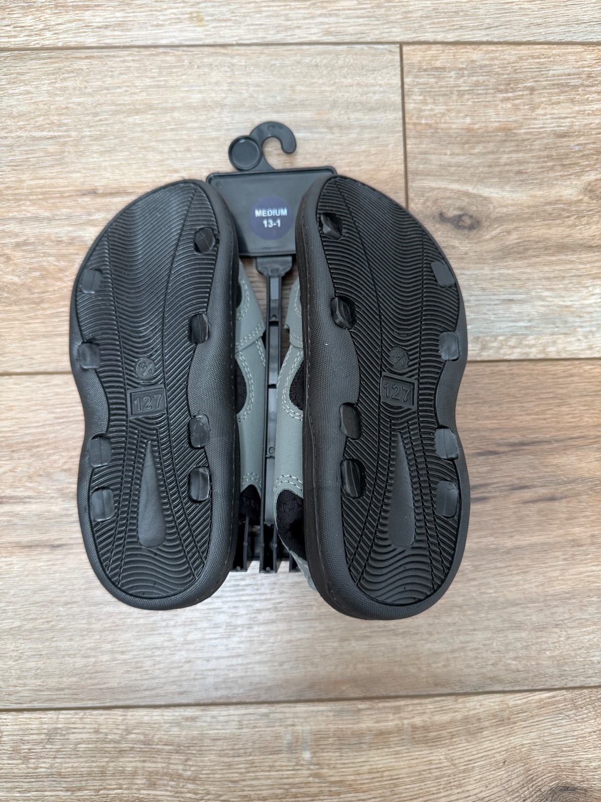 Skysole Toddler Boys Double Adjustable Strap Lightweight Shoes Sandals Gray 13-1
