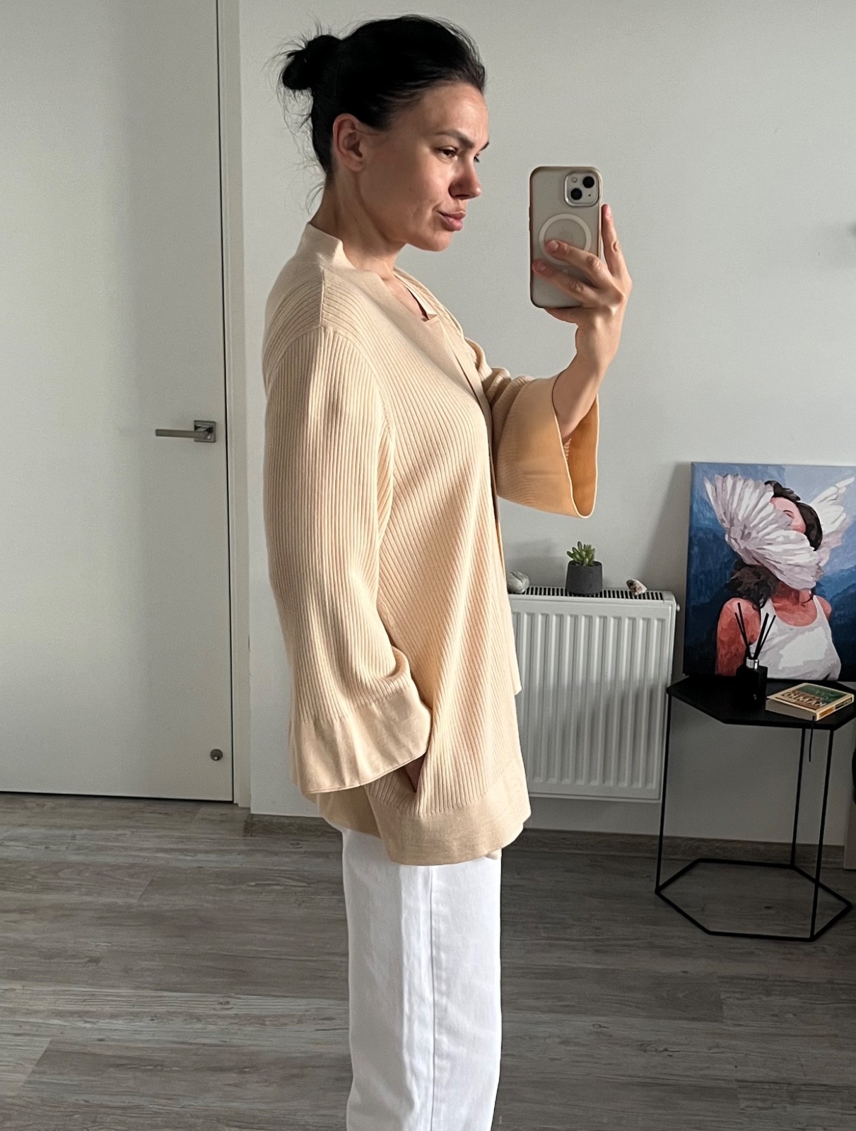 Max&Moi Wool Silk and Cashmere Set Cardigan and Top Size S