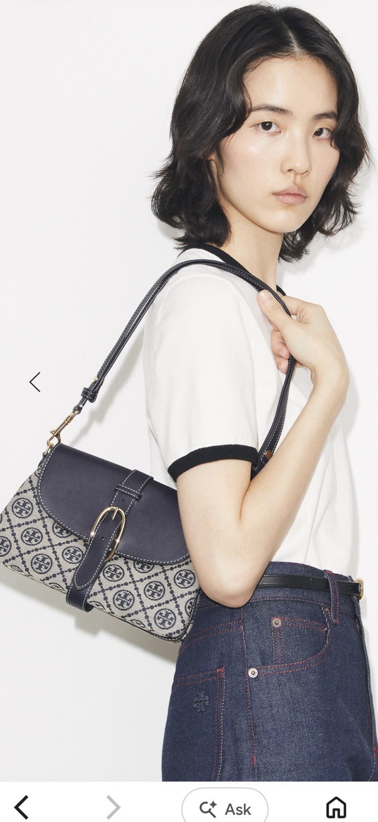 Tory Burch T MONOGRAM SOFT SMALL SHOULDER BAG