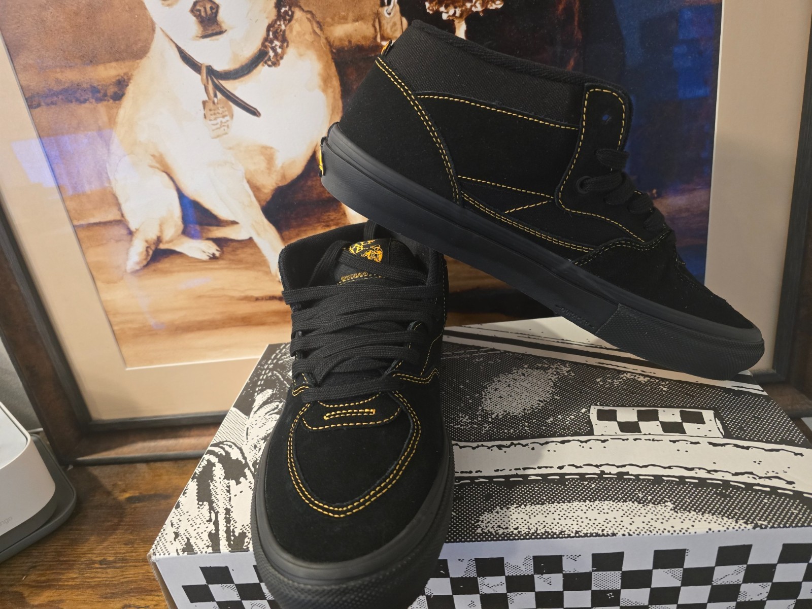 Vans Skate Half Cab Black Mustard VN0A5FCDBLN Men’s Size 12 US Shoes NEW SKATE